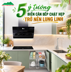 5 ý tưởng biến căn bếp chật hẹp trở nên lung linh