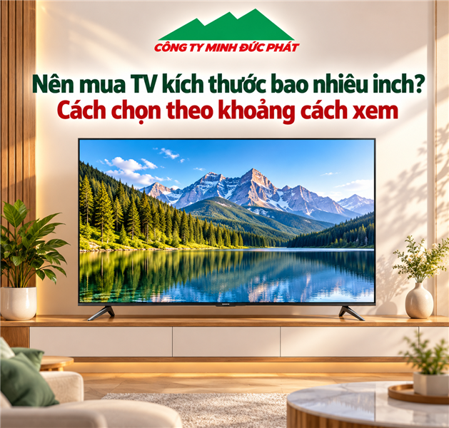 Nên mua TV kích thước bao nhiêu inch? Cách chọn theo khoảng cách xem