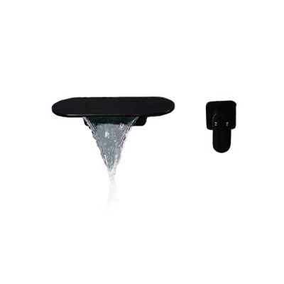 VÒI LAVABO ÂM TƯỜNG CAO CẤP MẠ TĨNH ĐIỆN CHÂN KHÔNG MÀU ĐEN VA-006