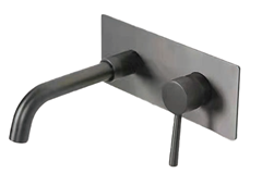 VÒI LAVABO ÂM TƯỜNG MẠ PVD CAO CẤP MÀU XÁM VA-001