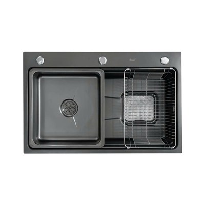 CHẬU BẾP CAO CẤP CRB-7548 XÁM ĐEN