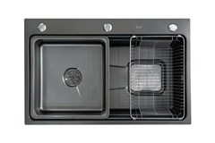 CHẬU BẾP CAO CẤP CRB-7548 XÁM ĐEN