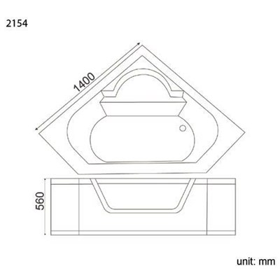 BỒN TẮM MASSAGE BTTD-2154