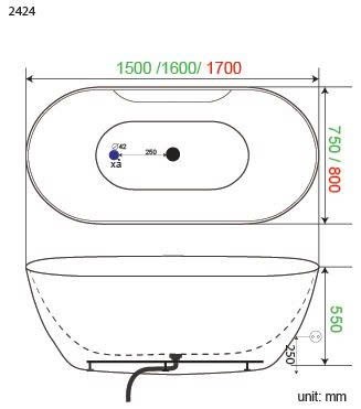 BỒN TẮM MASSAGE BTTD-2424SV