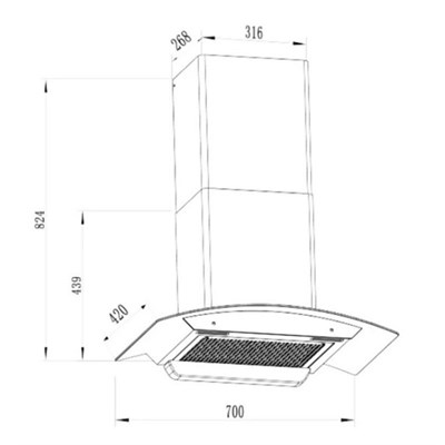 MÁY HÚT KHÓI GẮN TƯỜNG FASTER FS CH750B