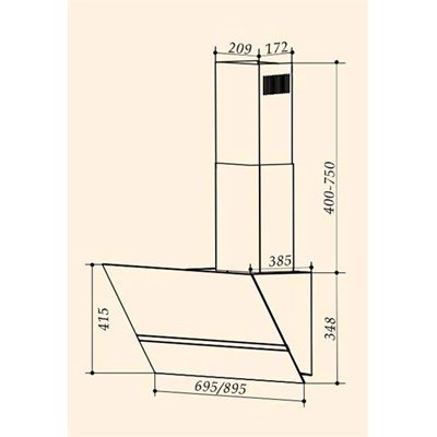 MÁY HÚT KHÓI-GẮN TƯỜNG FS 3688SS-70