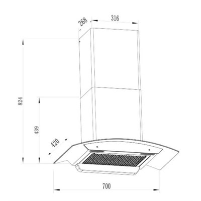 MÁY HÚT KHÓI GẮN TƯỜNG FASTER FS CH750S