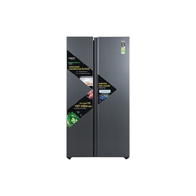 Tủ lạnh Side by Side Aqua AQR-S682XA(BL)