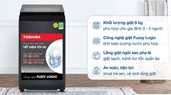 Máy giặt cửa trên Toshiba 8kg M905BV(MK)