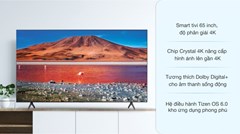 Tivi Samsung smart UHD 4k 65 inch UA65AU7700KXXV