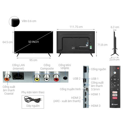 Android Tivi Casper 4K 50 inch 50UGA610
