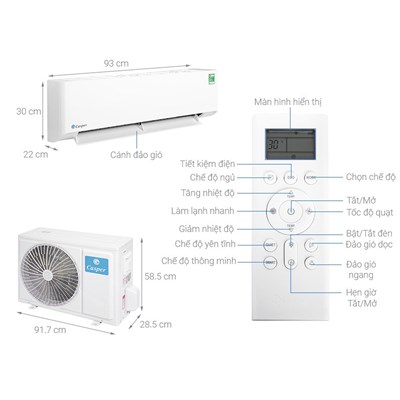 Máy ĐH 18000btu treo tường 1 chiều thường Casper
