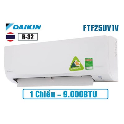 Máy ĐH Daikin 9000btu 1 chiều thường FTF25UV1V/RF25UV1V