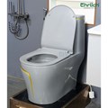 Bàn cầu liền khối xám chỉ vàng EHR-B913