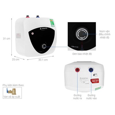 Bình nóng lạnh 6L Ariston AN LUX 6 BE 1.5 FE