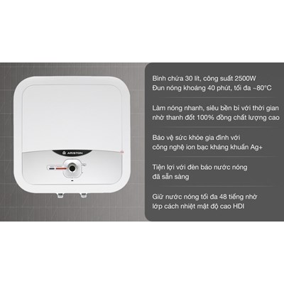 Bình nóng lạnh gián tiếp Ariston Andris2 R 30L 2.5 FE