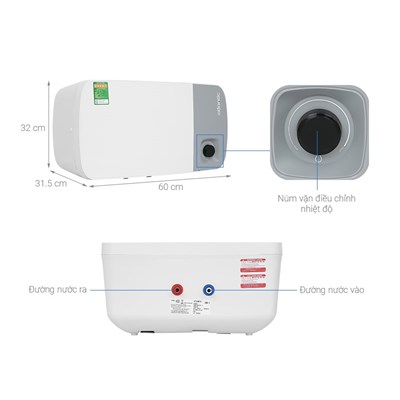 Bình nóng lạnh Atlantic 20L ngang Neo2 Lite