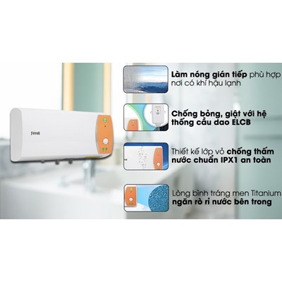Bình nóng lạnh Ferroli 30 lít Verdi-TE 30