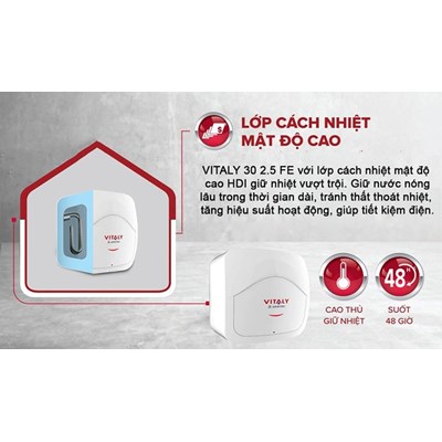 Máy Nước Nóng Ariston VITALY 30 2.5 FE 30 Lít Gián Tiếp