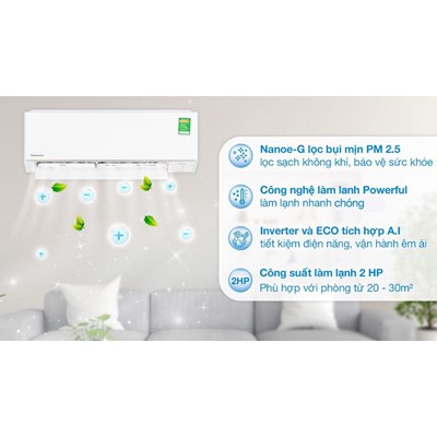 Điều hoà 2 chiều Panasonic Inverter 2 HP CU/CS-YZ18AKH-8