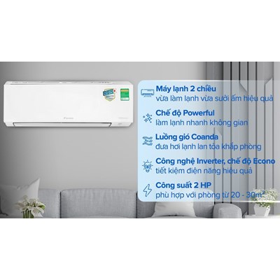 Điều hoà 2 chiều Daikin Inverter 2 HP FTHF50VAVMV