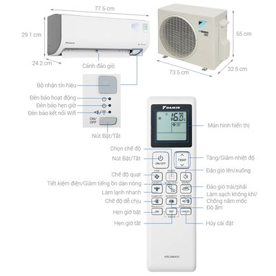 Điều hoà Daikin Inverter 2 HP FTKF50ZVMV