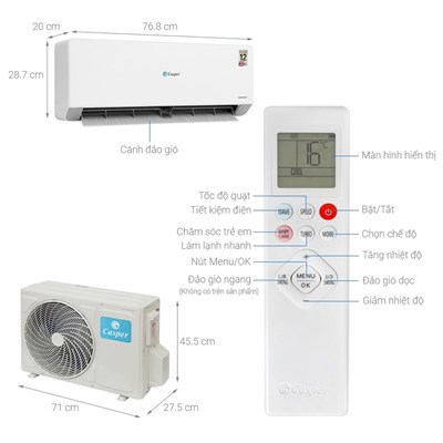 Điều hoà Casper Inverter 1 HP QC-09IU36A