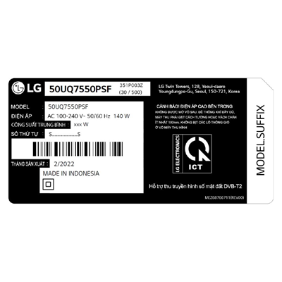 Tivi LG 50UQ7550