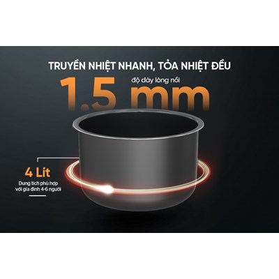 Nồi áp suất điện đa năng Sunhouse SHD1540 4 lít