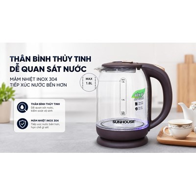 Ấm siêu tốc Sunhouse SHD1212