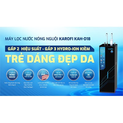 Máy lọc nước nóng nguội Karofi KAH-D18