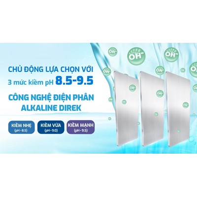 Máy lọc nước nóng lạnh Hydro-ion kiềm Karofi KAE-S86 PRO