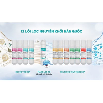 Máy lọc nước RO nóng lạnh Korihome WPK-968 12 lõi