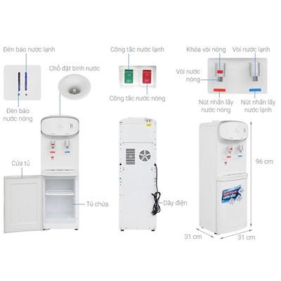 Cây nước nóng lạnh Hòa Phát HTL236 640W