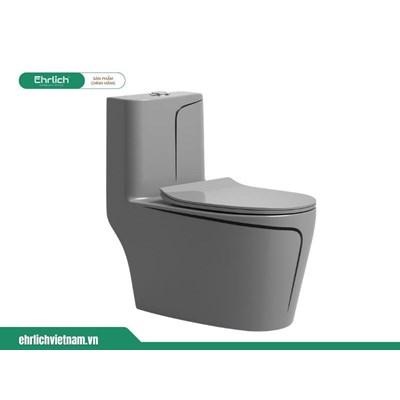 Bồn cầu liền khối xám chỉ vàng EHR-B913