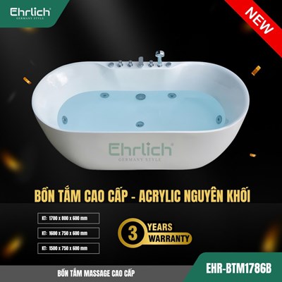 Bồn tắm ngâm cao cấp BTN1786B