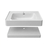 Lavabo chậu âm tràn viền bo góc màu kem EHR-TV85WS2-BG01
