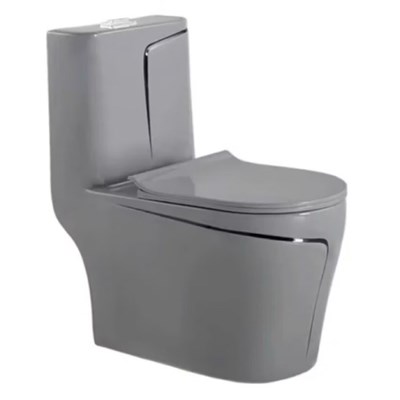 Bồn cầu liền khối xám chỉ vàng EHR-B913